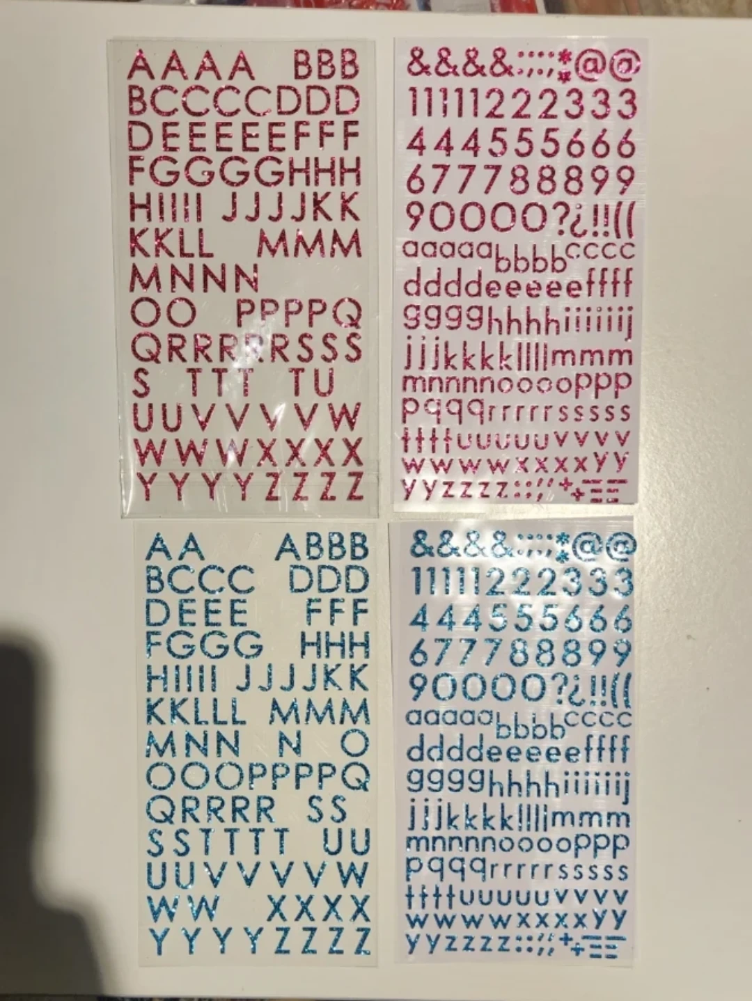 Glitter Alphabet Stickers