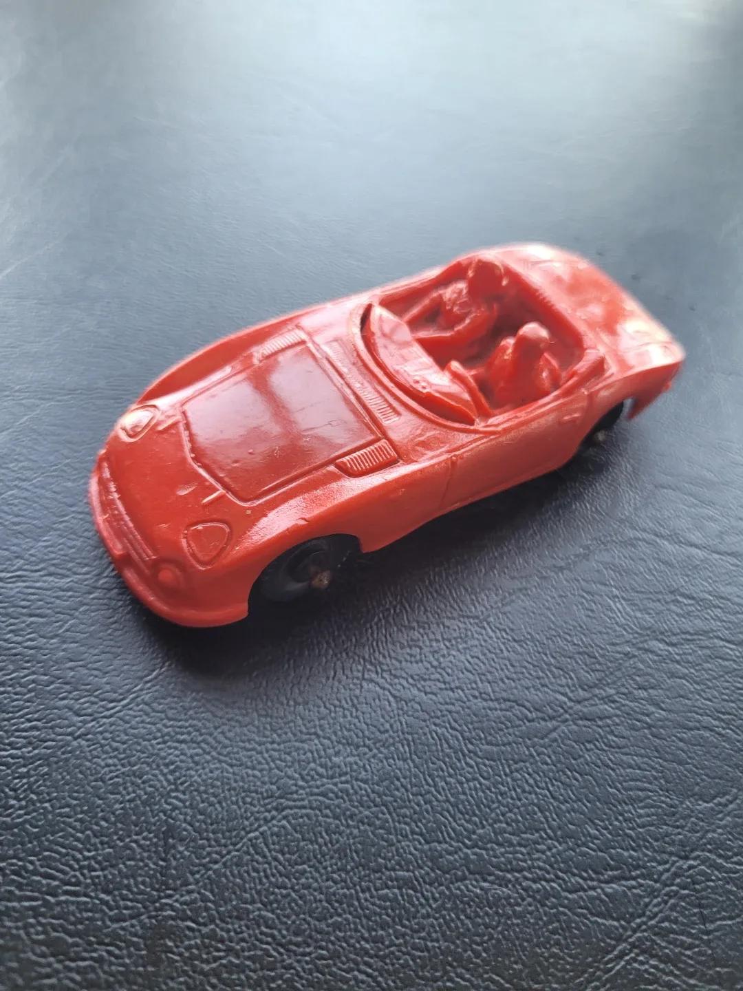 European Red Vinyl Toy Porsche Sports Car