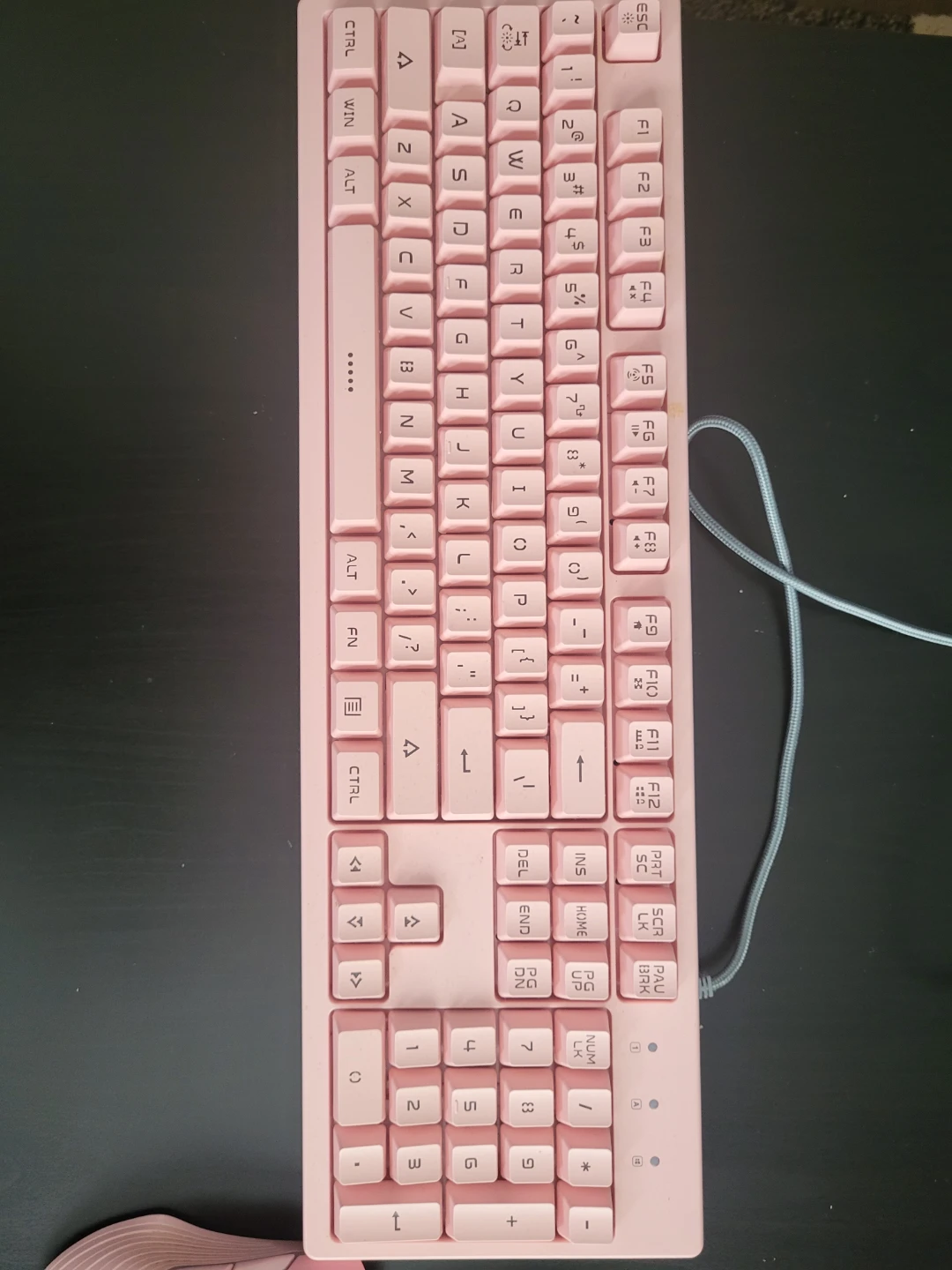 Pink Wired Keyboard and Mouse Combo