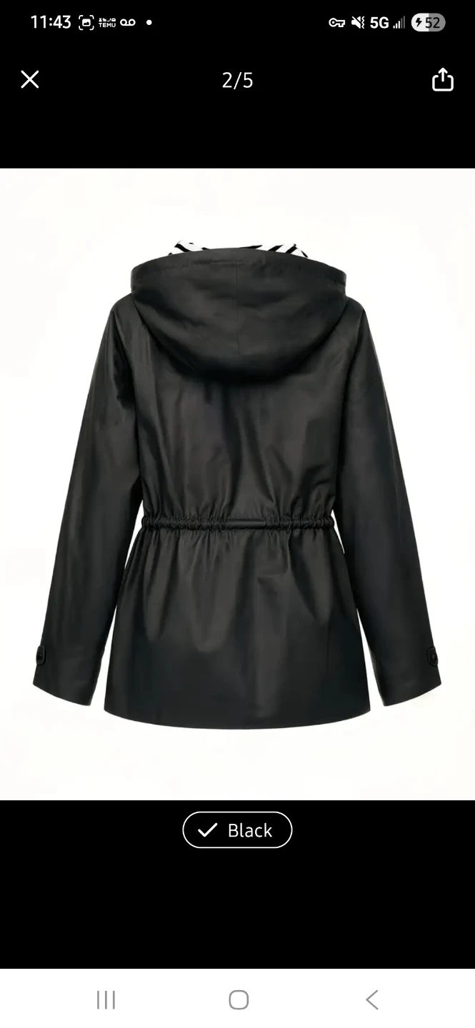 NEW Interior Striped Hooded Rain Jacket 💧 - photo 2