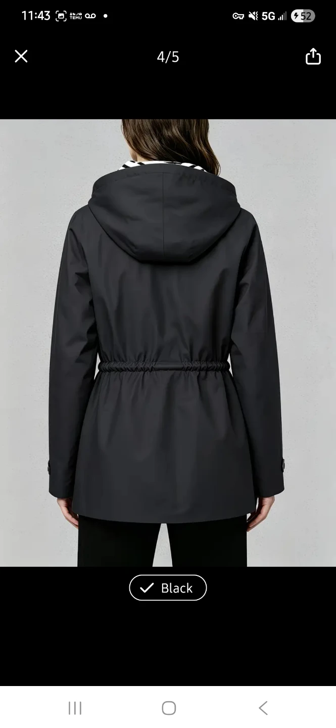 NEW Interior Striped Hooded Rain Jacket 💧 - photo 4