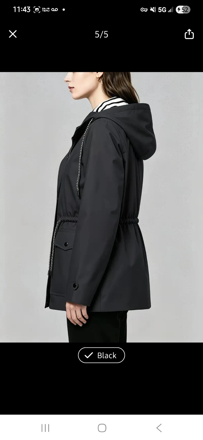 NEW Interior Striped Hooded Rain Jacket 💧 - photo 5