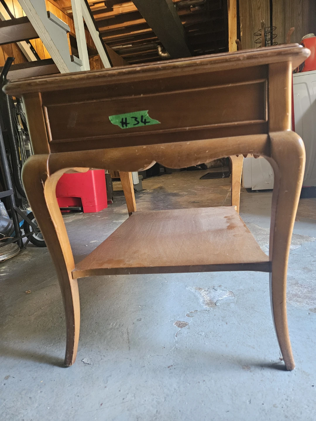 Wooden End Table with Drawer - photo 4