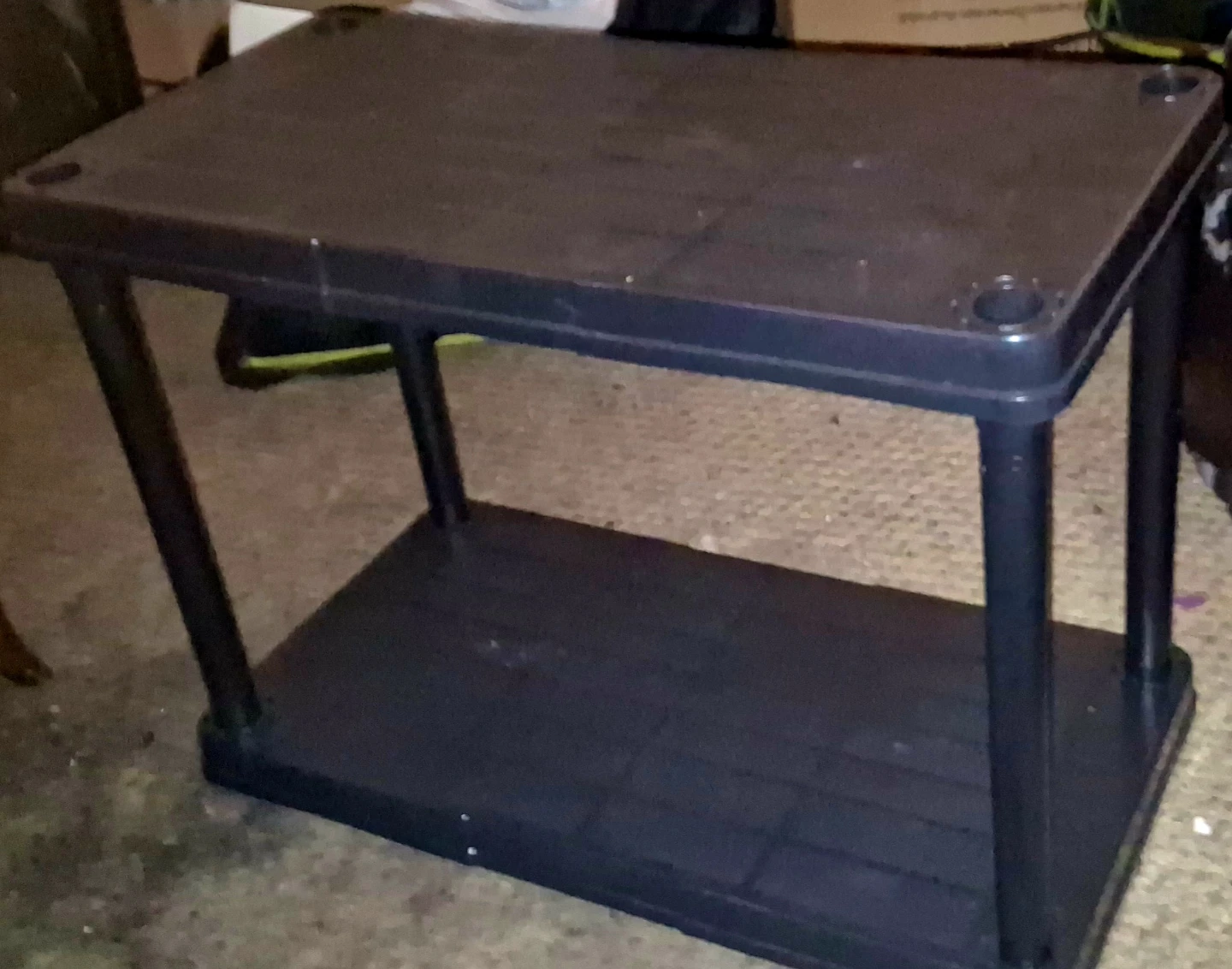 Dark Black Plastic Shelf Unit