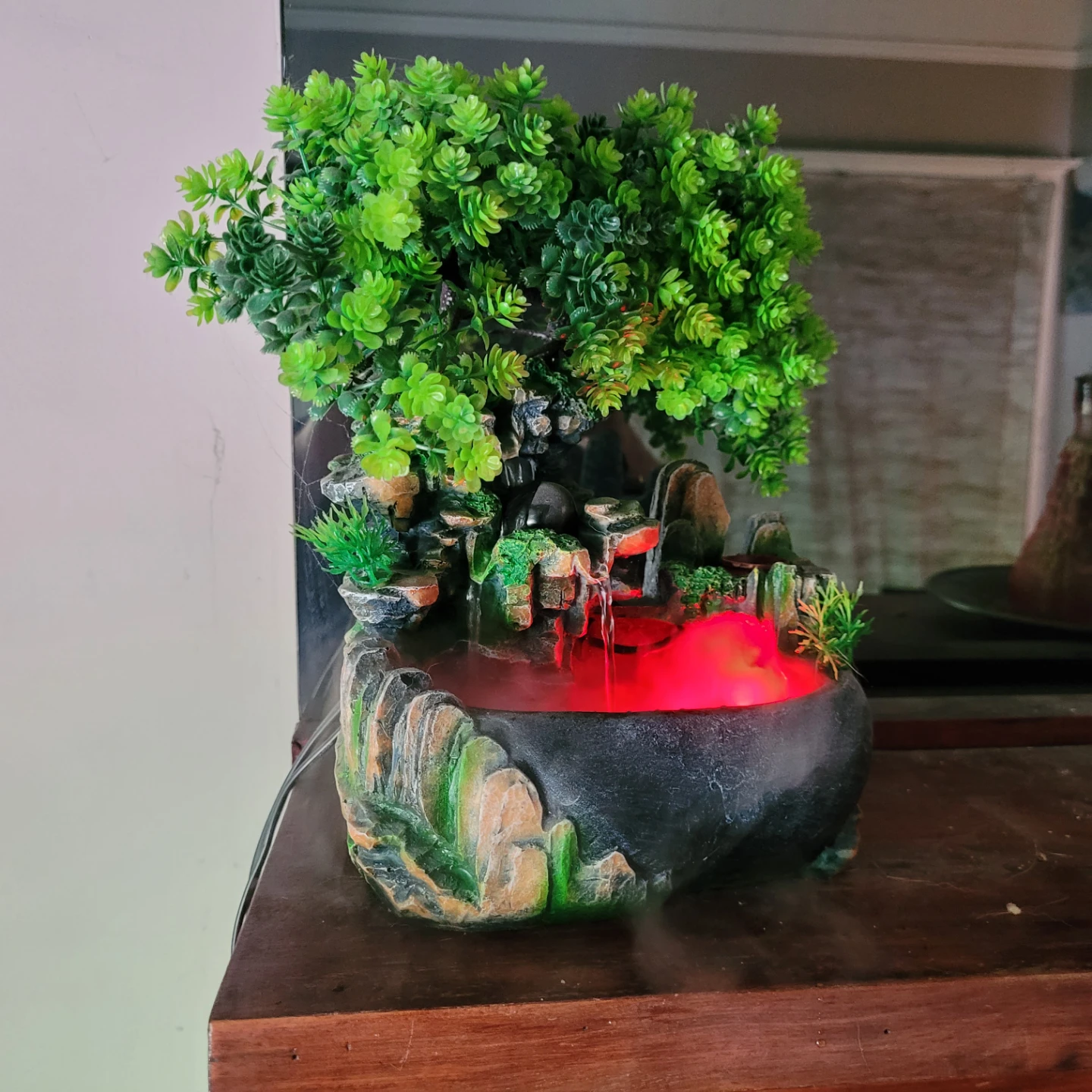 Tabletop Water Fountain with LED Lights