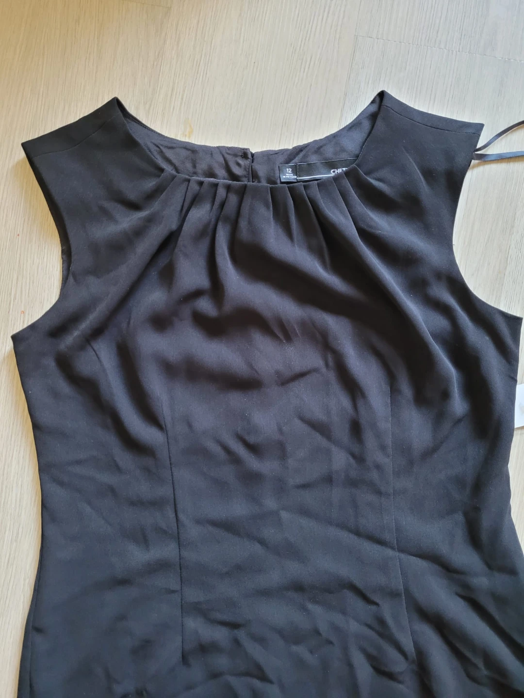 CHETTA B Black Sleeveless Dress Size 12 - photo 3