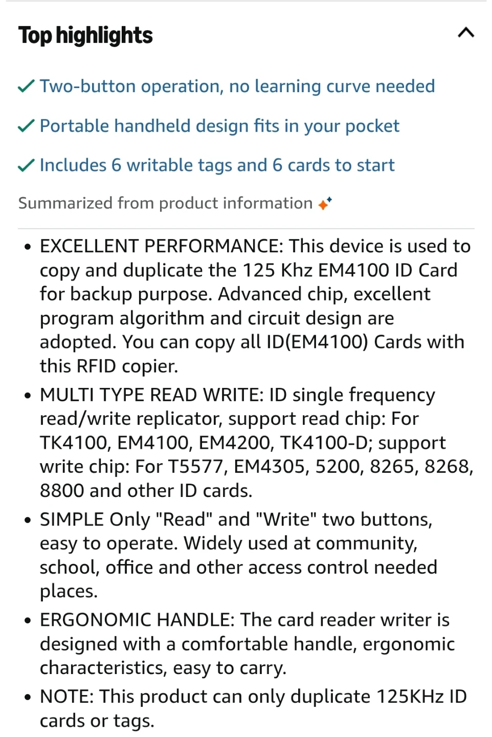 Handheld RFID Writer ID Card Copier - photo 3