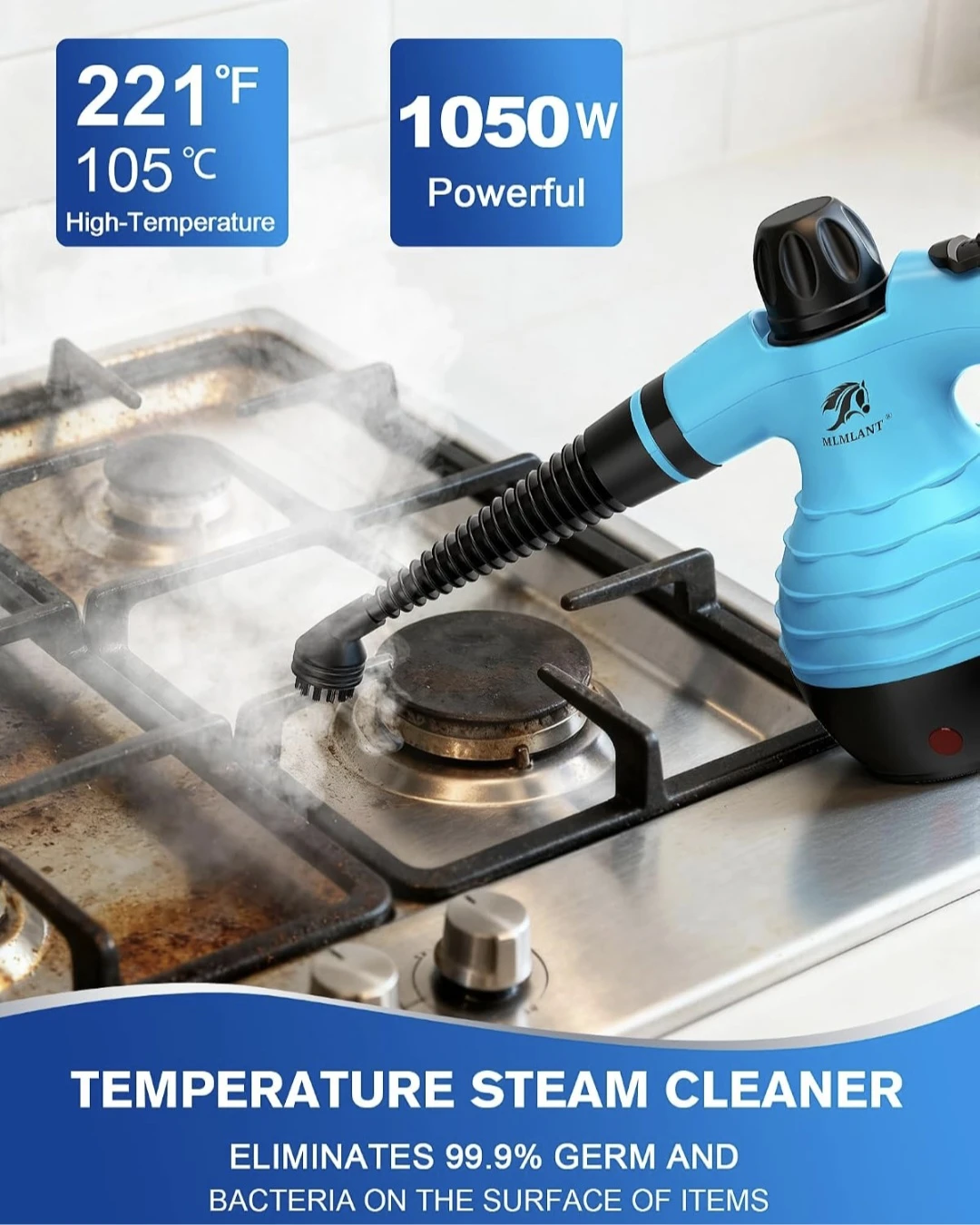 MLMLANT Blue Handheld Steam Cleaner 1050W - photo 3