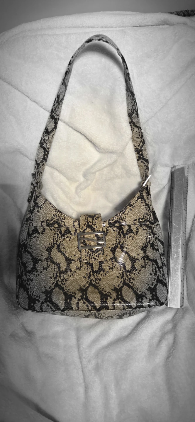 Snake Print Shoulder Bag