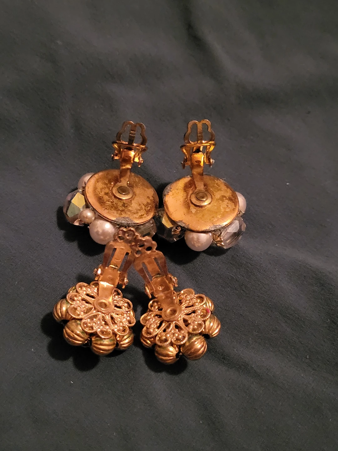 2 pairs of Vintage Floral Clip-on earrings - photo 2