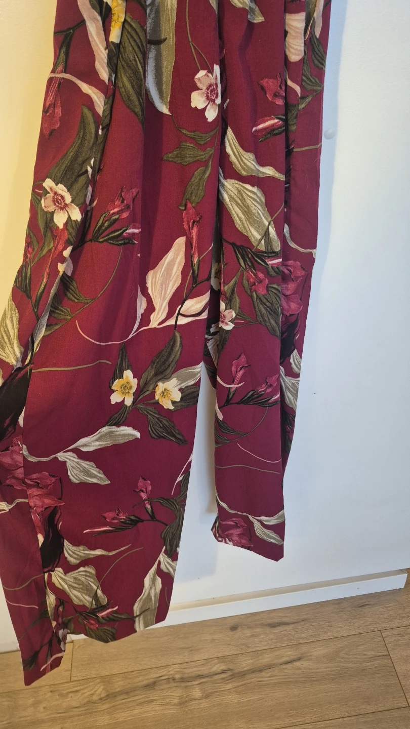 Maroon Floral Jumpsuit - photo 3