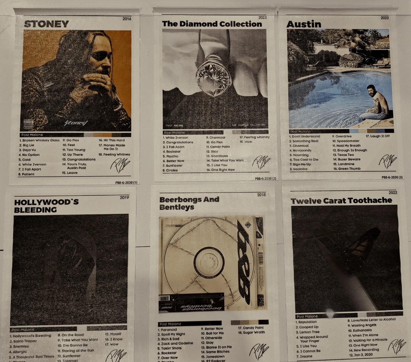 Post Malone Album Art Prints on Canvas (8x12, Set of 6) - photo 4