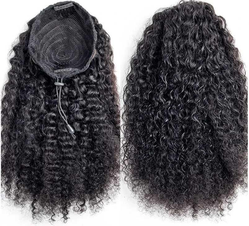 Kinky Curly Ponytail Extension - 100% Human Hair - photo 5