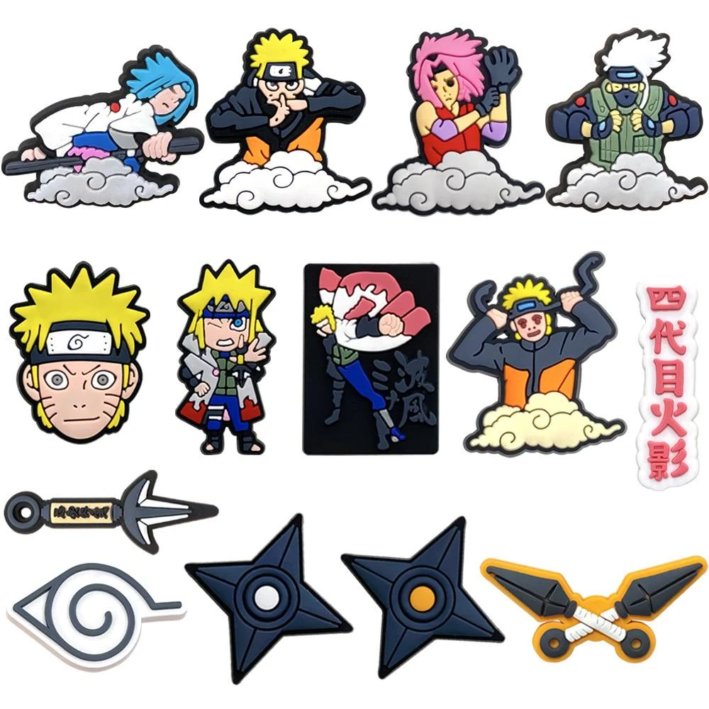 Naruto Themed Croca Charms (Set of 14)