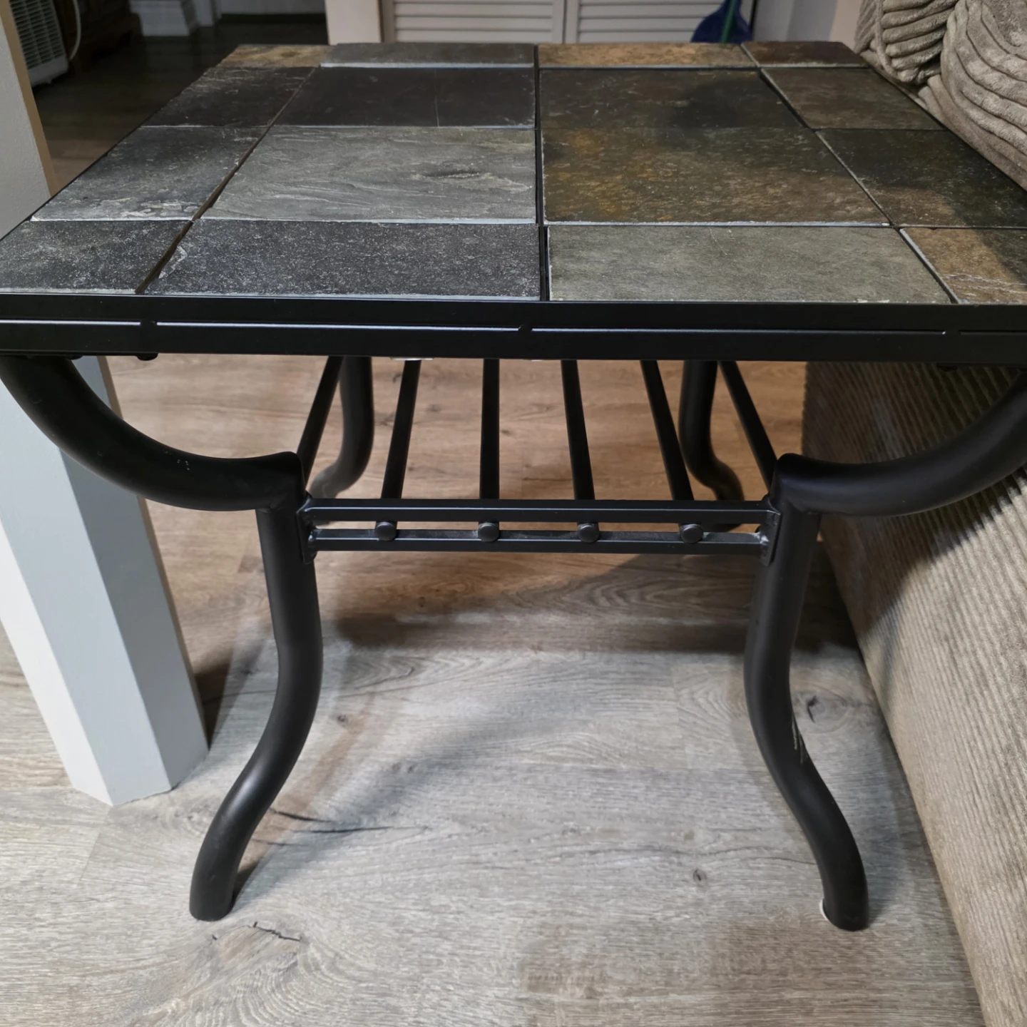 Slate Tile Top Coffee Table and end table - photo 3