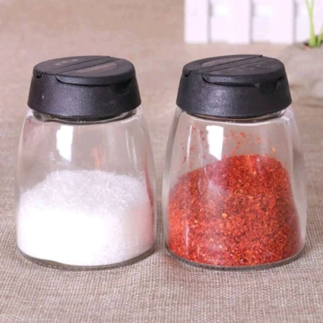 Glass Seasoning Bottles with Dual Spout Covers