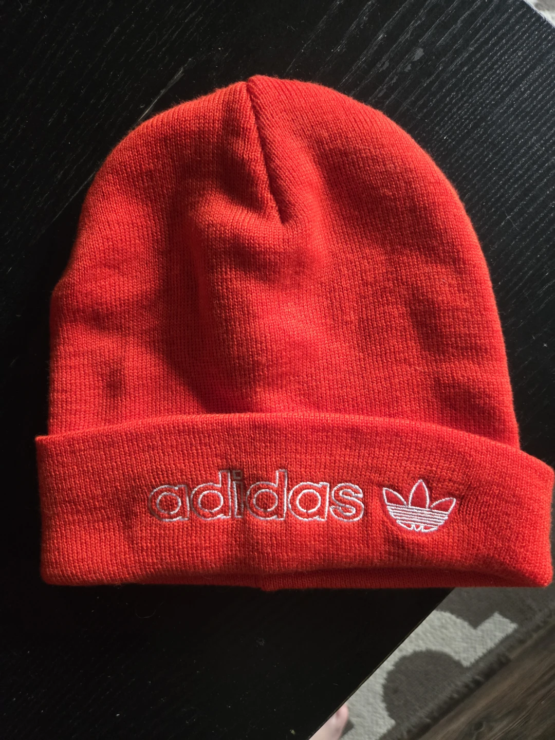 Orange Adidas Beanie Hat