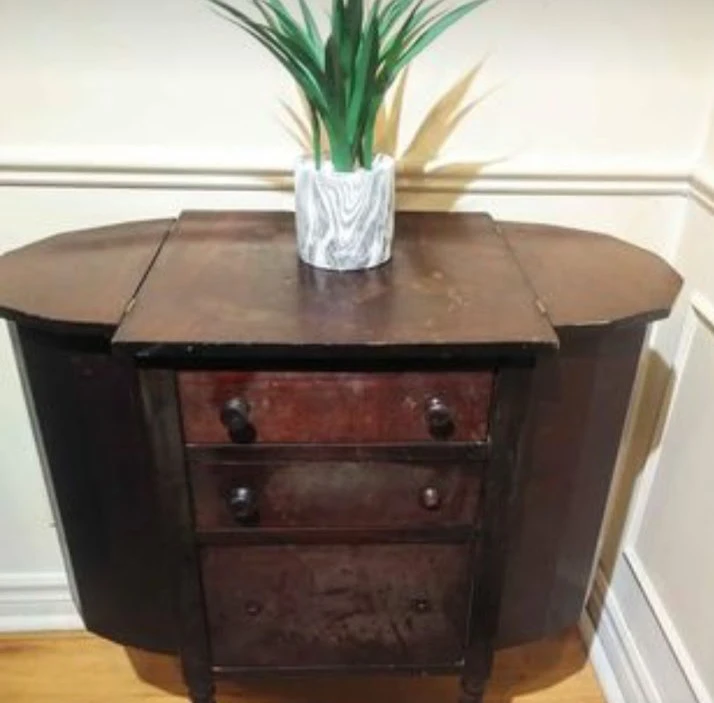Antique Side Table with Drawers