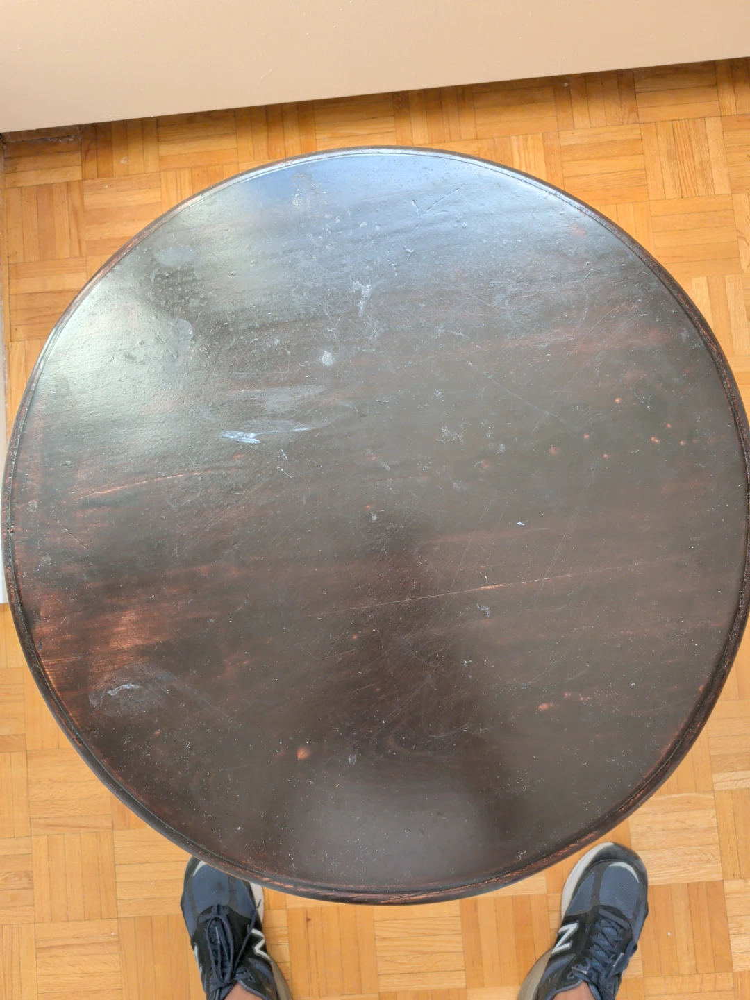 Round Wooden Side Table - Black - photo 3