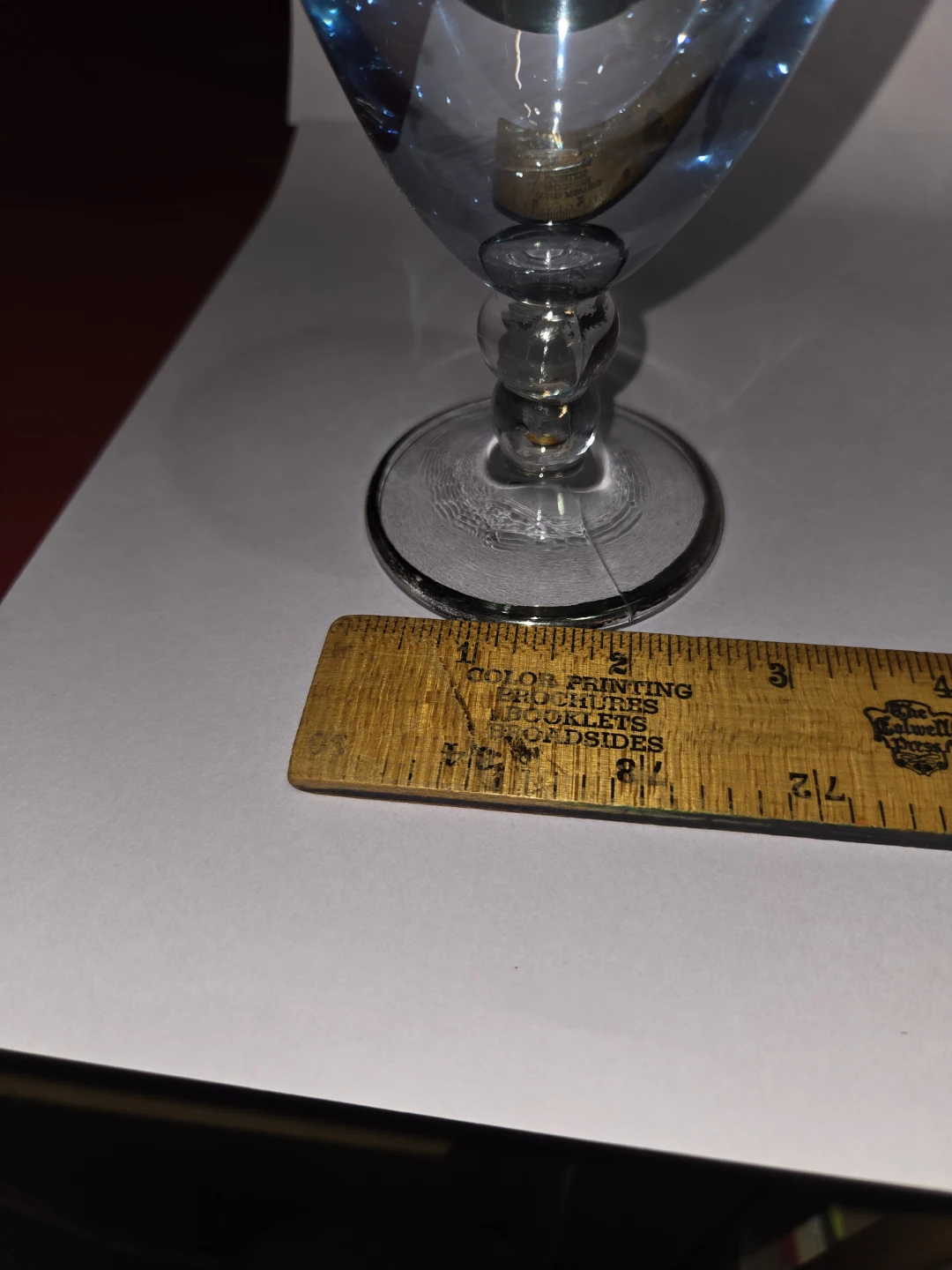 Blue Glass Goblet with Silver Rim - photo 4