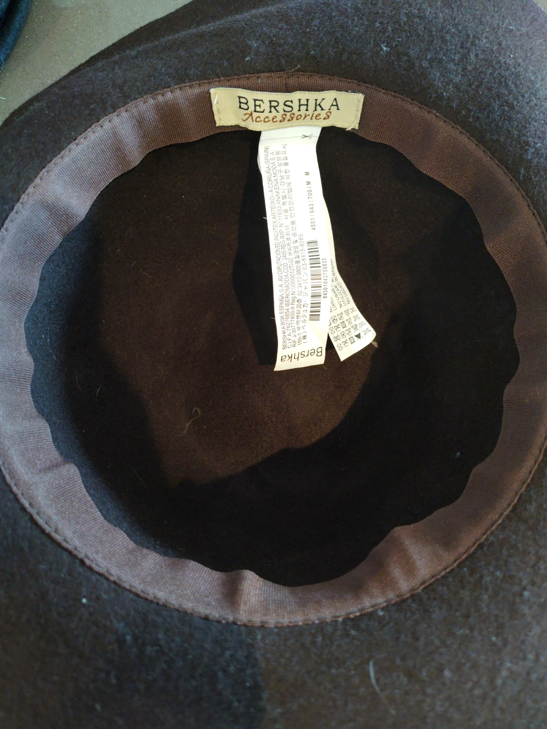 Bershka Women's Brown Wide-Brim Hat - Size M - photo 2