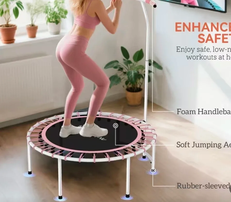 Mini Trampoline with Foam Handlebar