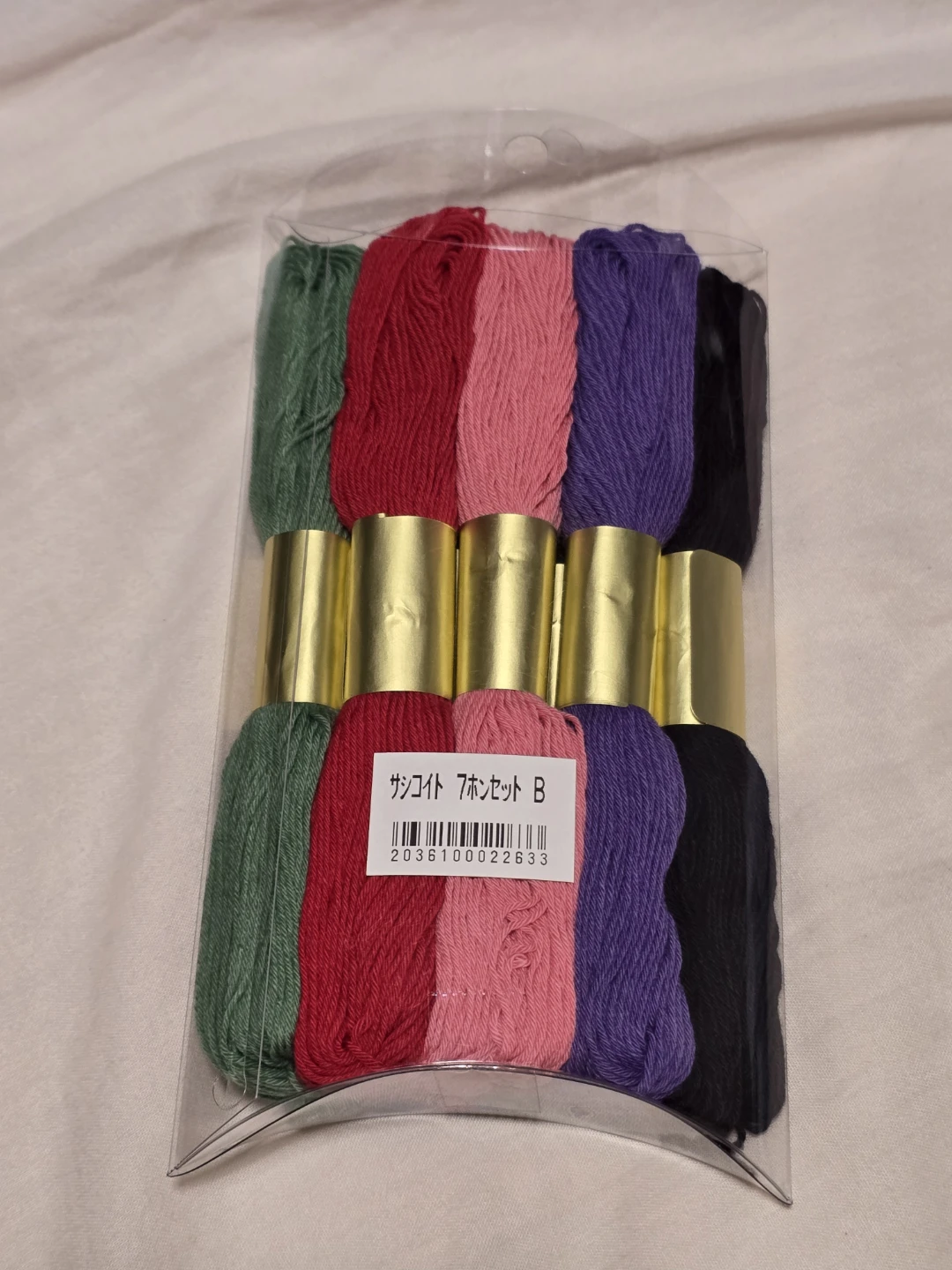 Sashiko Thread 7-Color Set 100% Cotton Japan