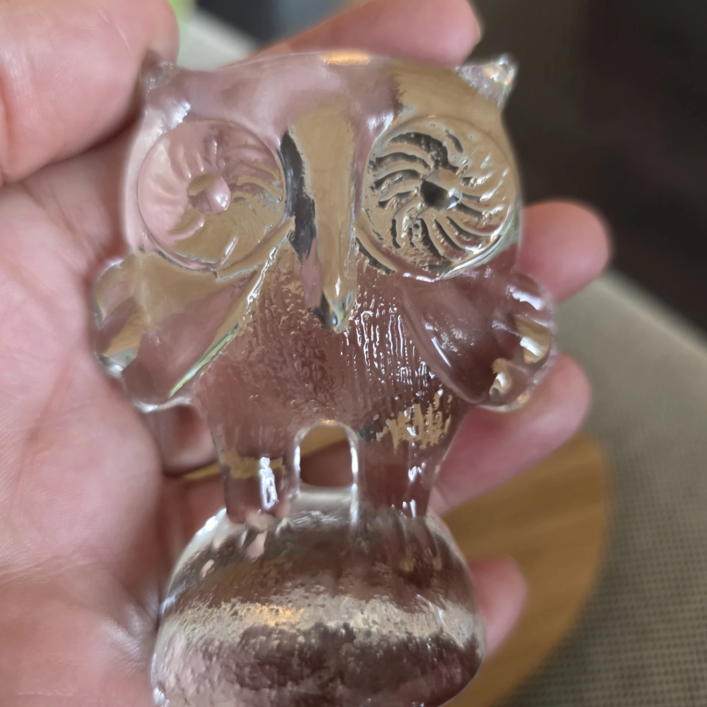 Clear Glass Owl Figurine - photo 5