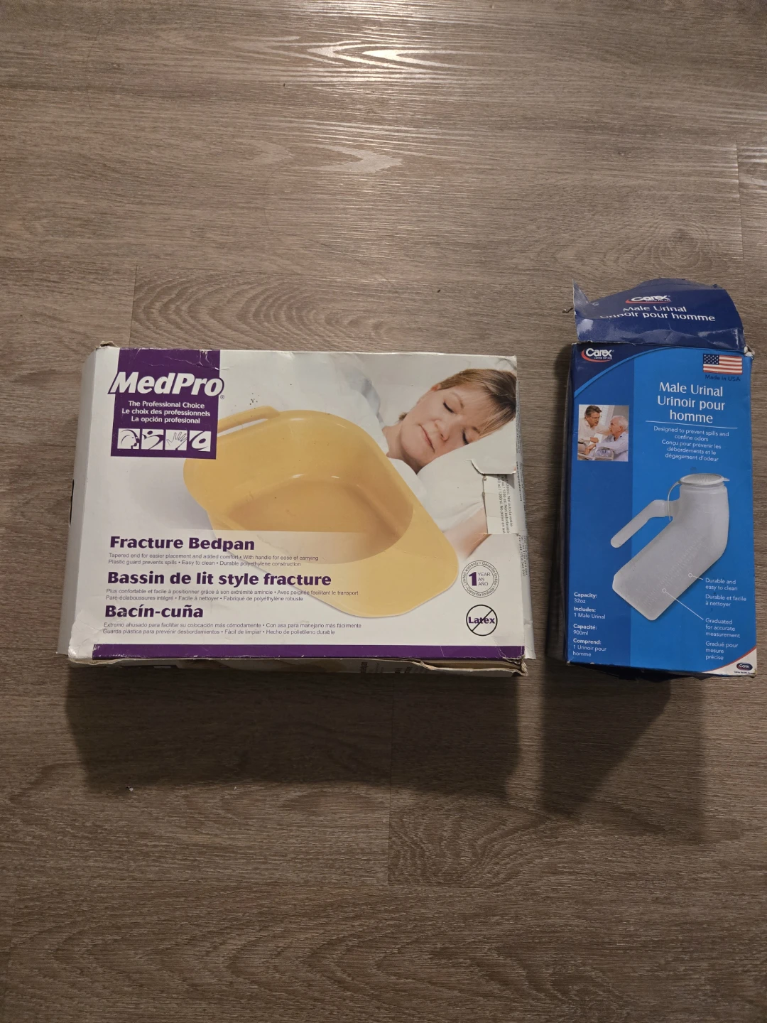 MedPro Fracture Bedpan and Carex Male Urinal