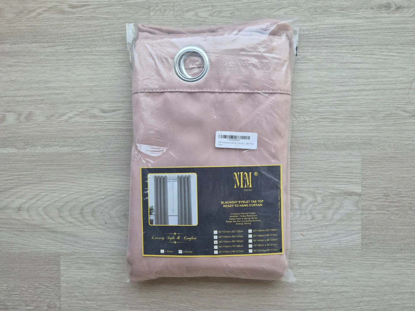 Thermal Insulated Blackout Curtains (45" x 64") - Desert Rose - photo 2