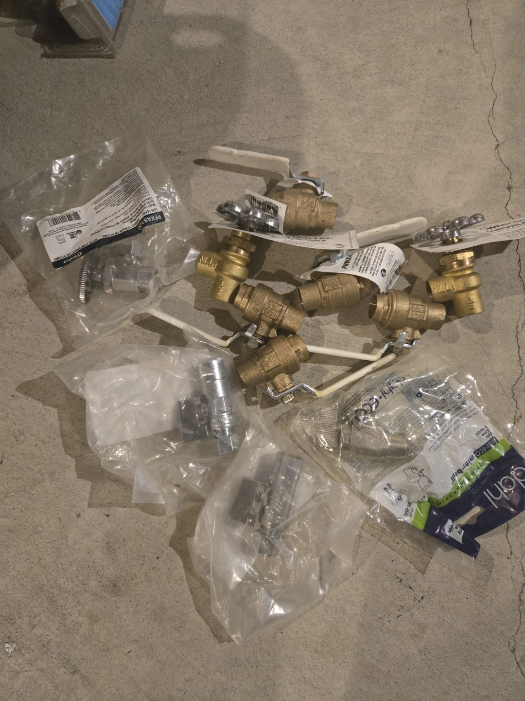 Assorted Brass Ball Valves and Fittings