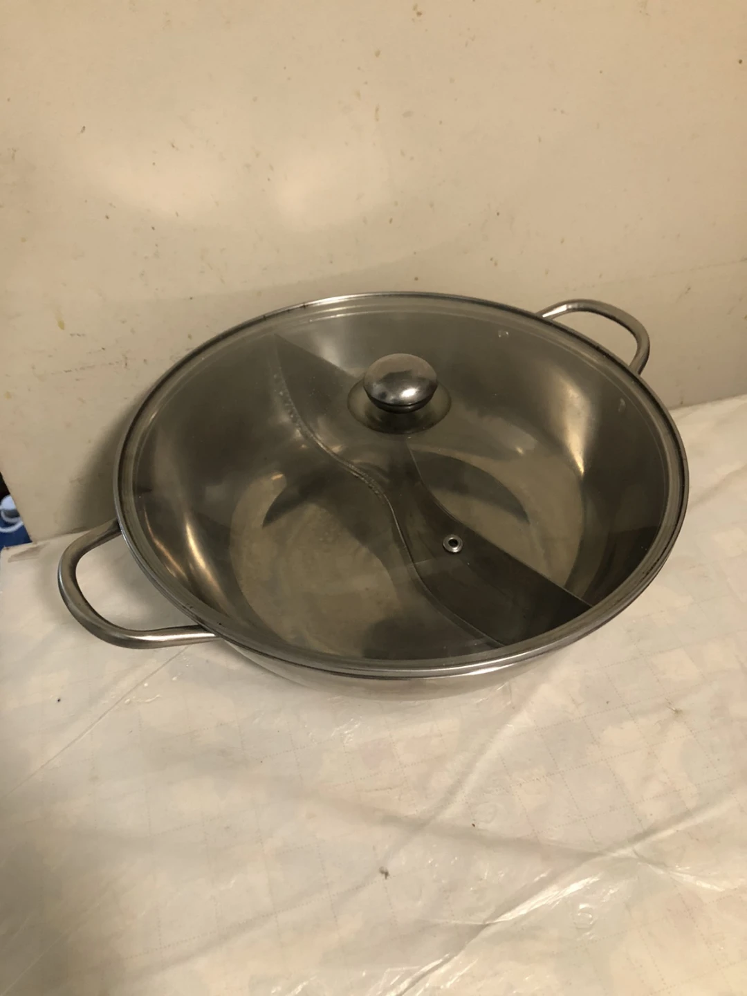 Stainless Steel Split Hot Pot with Lid - photo 2