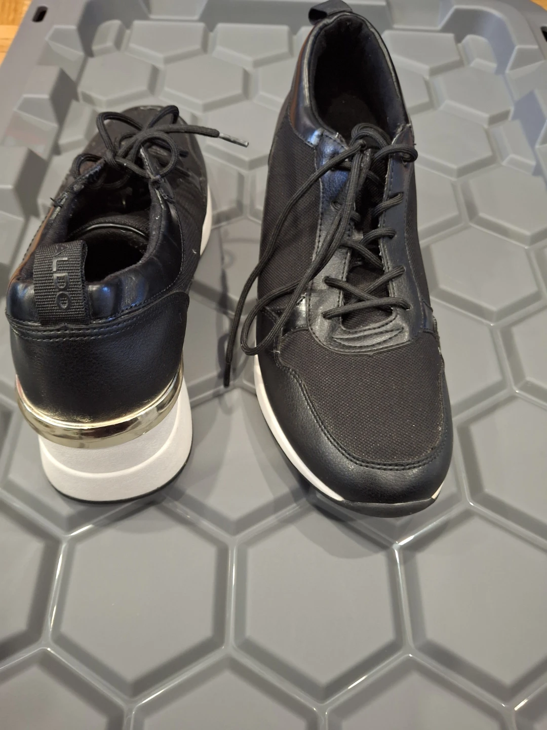 ALDO Black Wedge Sneakers