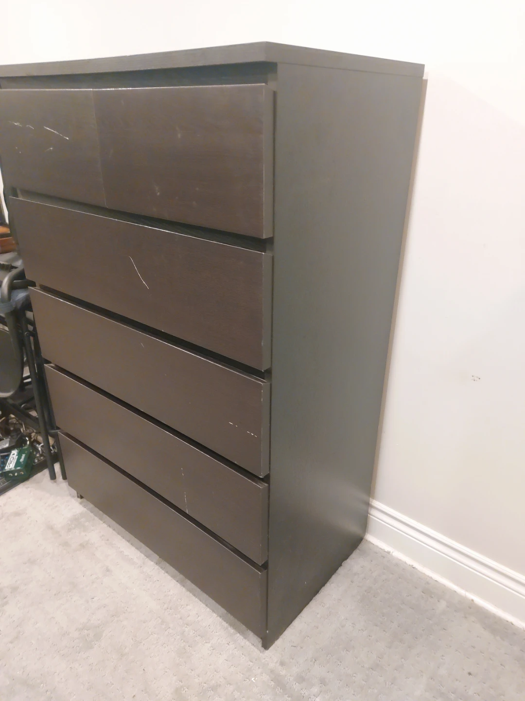 Dark Brown 6-Drawer Dresser
