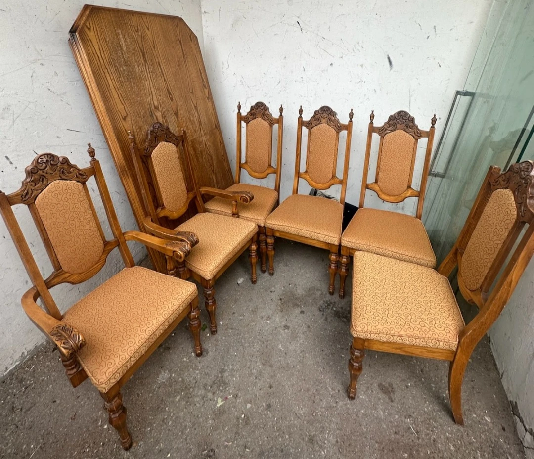 Wooden Dining Table and Chairs Set