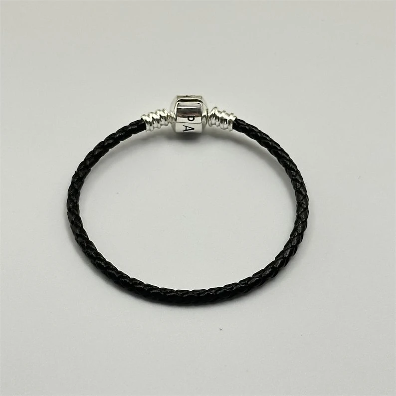 Pandora Black Leather Bracelet - photo 2