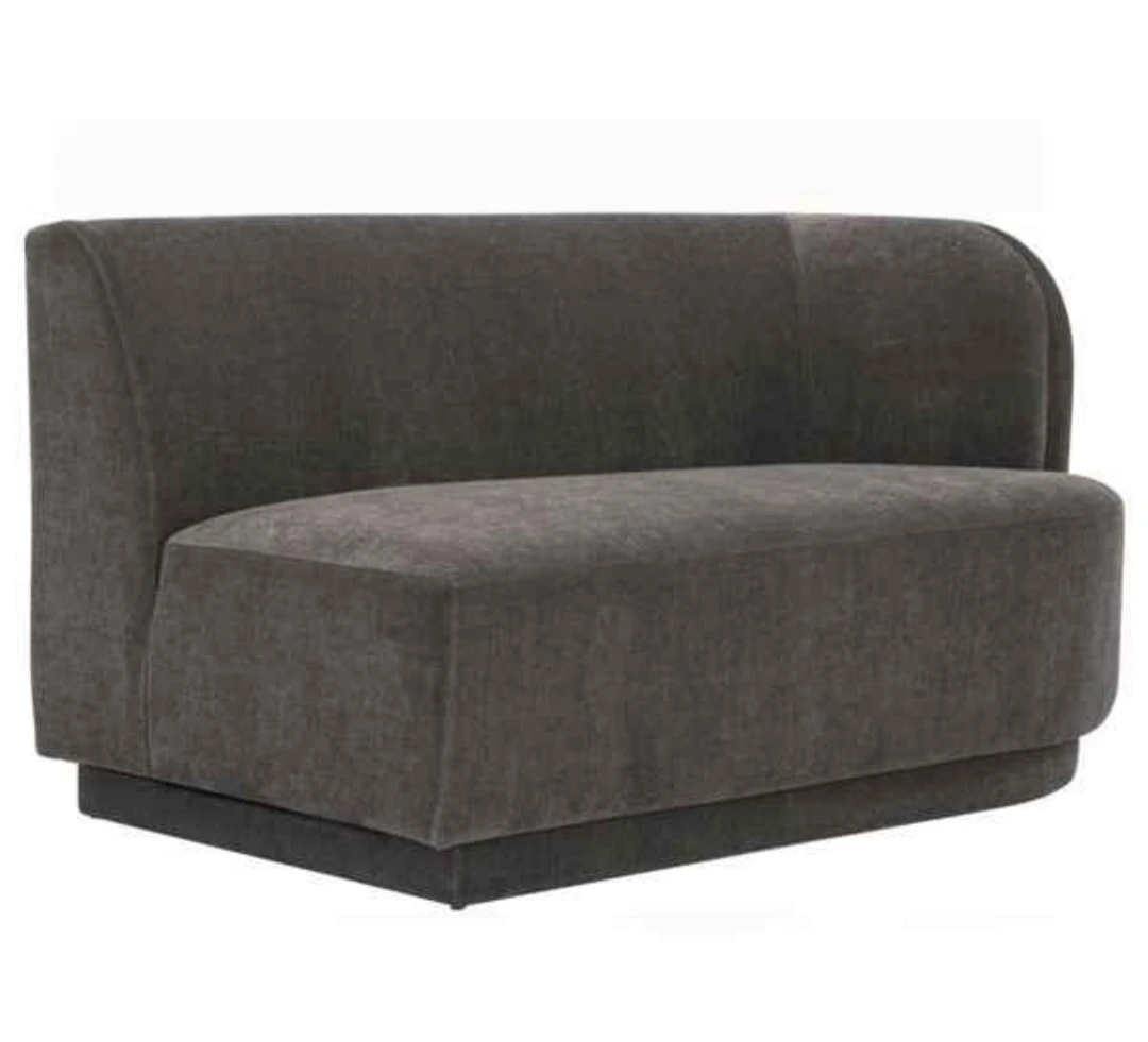 Moe's Yoon Modular Velvet Sectional Sofa in Grey. - photo 5