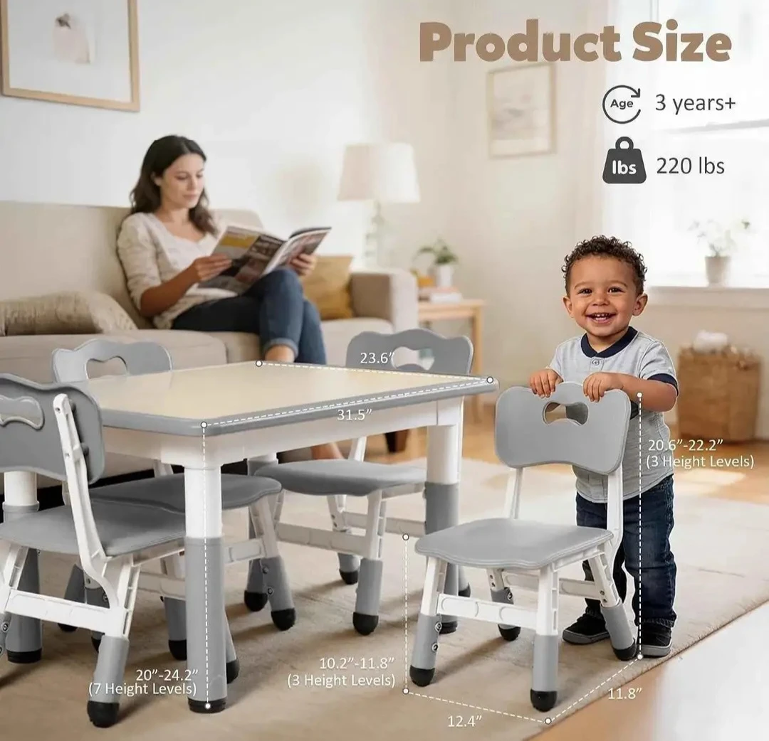 Multi-Usage Kids Table and 4 Chair Set - photo 2