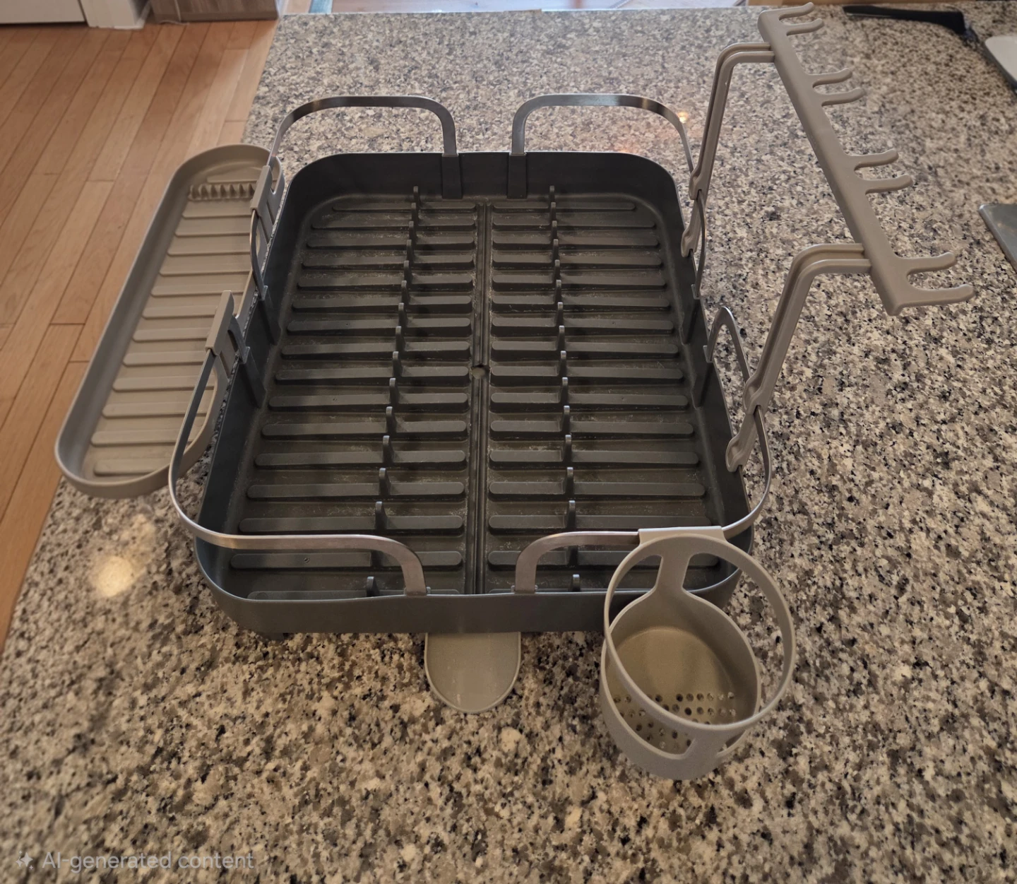 Moving sale - Grey Dish Rack with Utensil Holder
