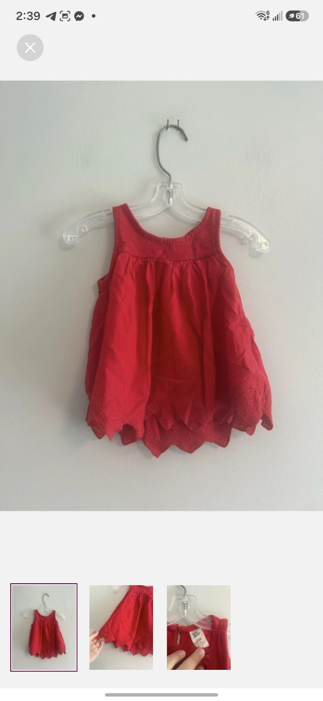 Baby Byosh Red Dress - 24 Months