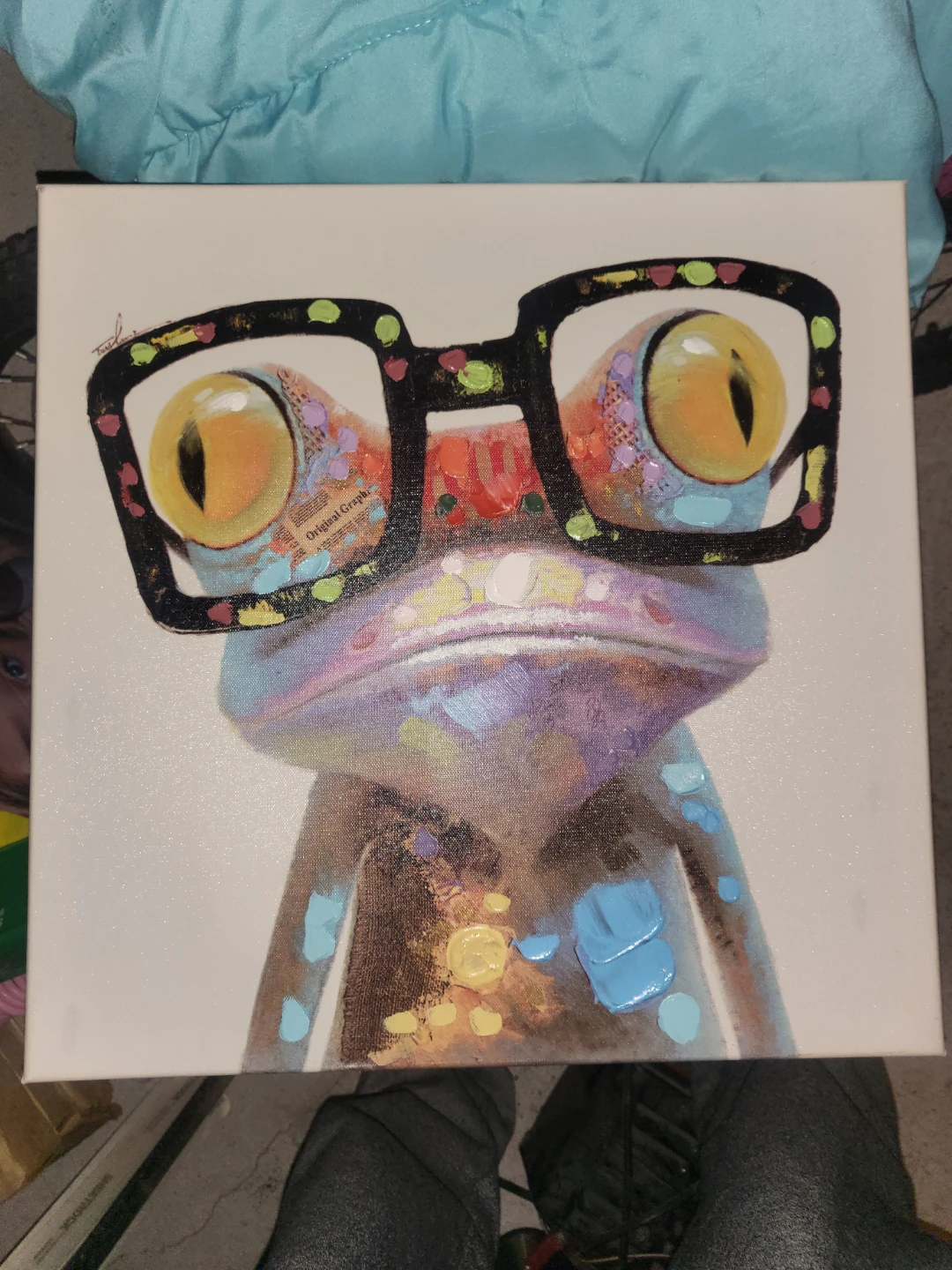 Art Canvas Print - Frog with Glasses