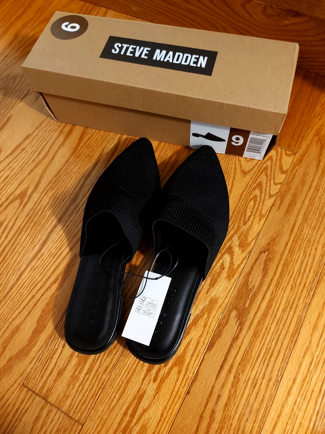 Steve Madden Black Knit Mules - Size 9 - photo 2