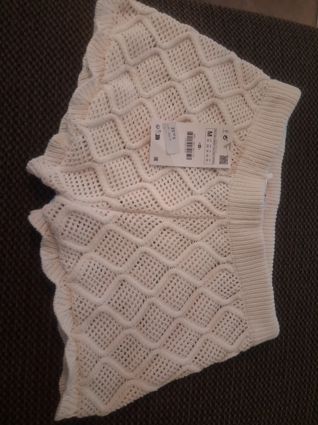 Zara Cream Knit Shorts - photo 4
