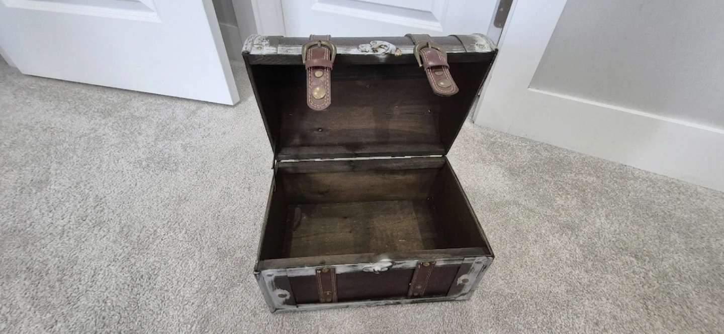 Decorative Wooden Treasure Chest Box - photo 2