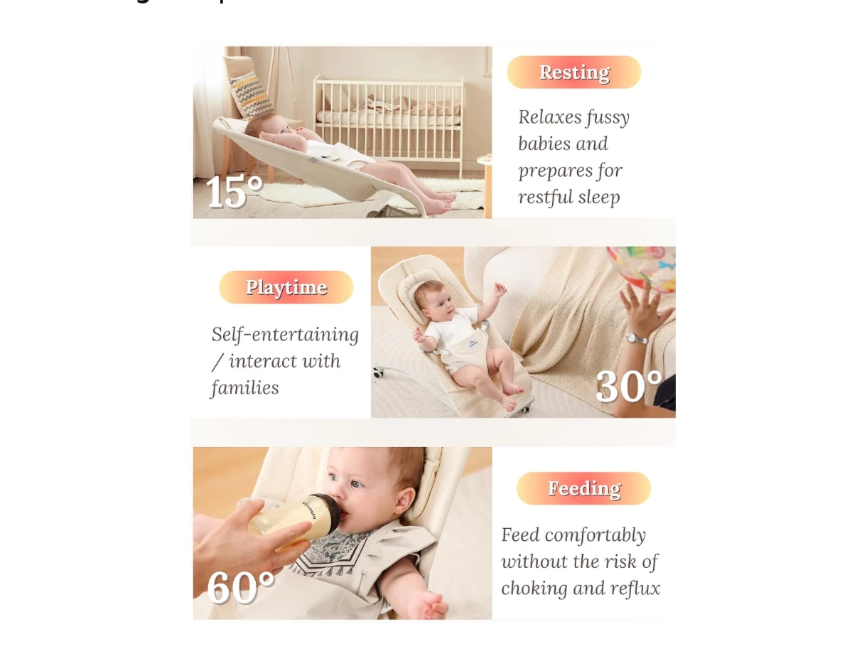 Cuddlebaby 100% Cotton Baby Bouncer, 0-12 m, 3 Level Adjustable - photo 2