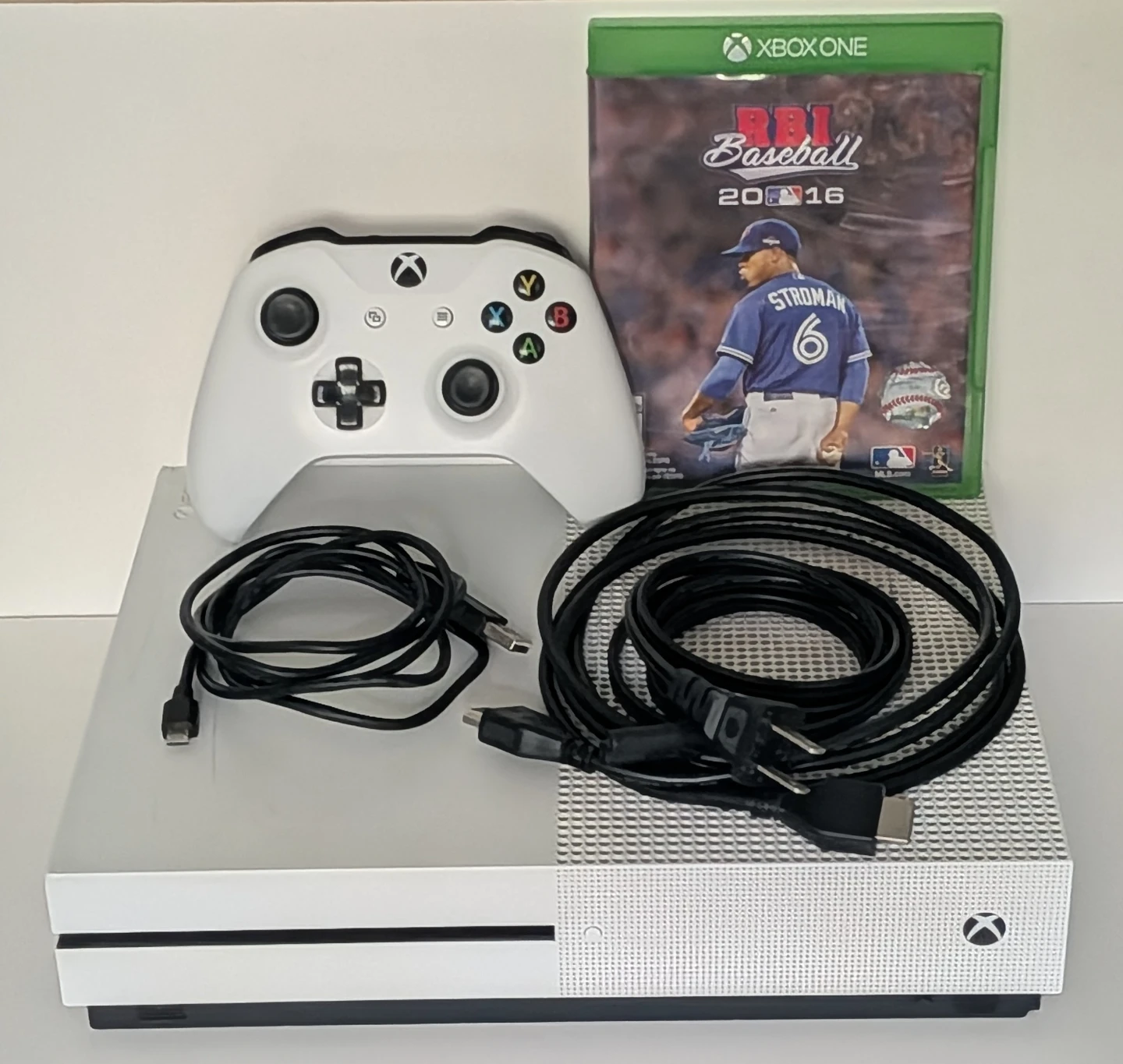 Well-kept 500GB Xbox One S w/ Controller, Cables & Game - $170