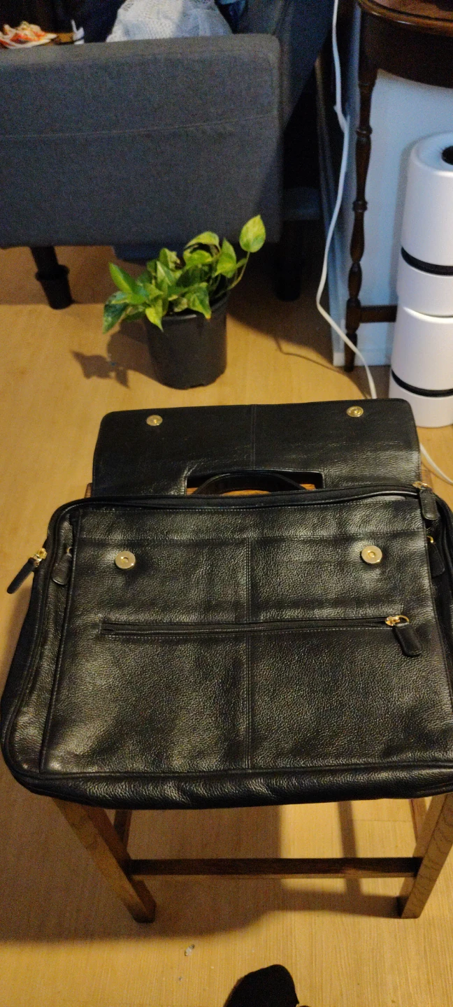 Black Leather Briefcase - photo 4