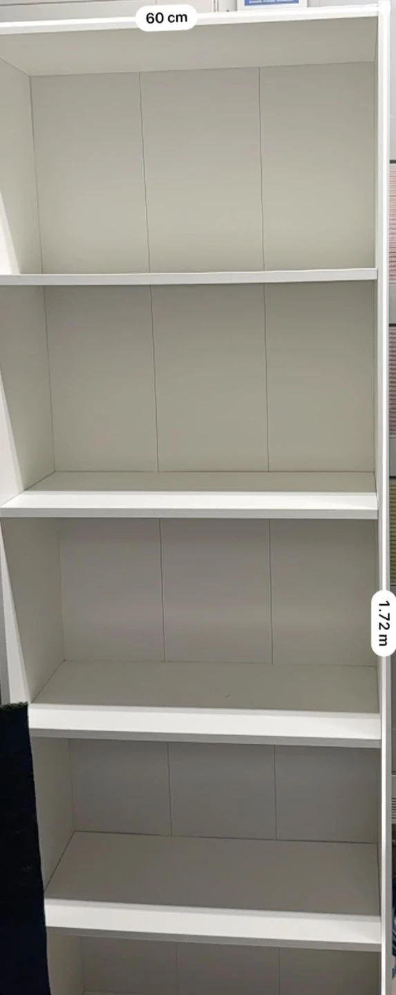 White 5-Shelf Bookshelf - photo 3