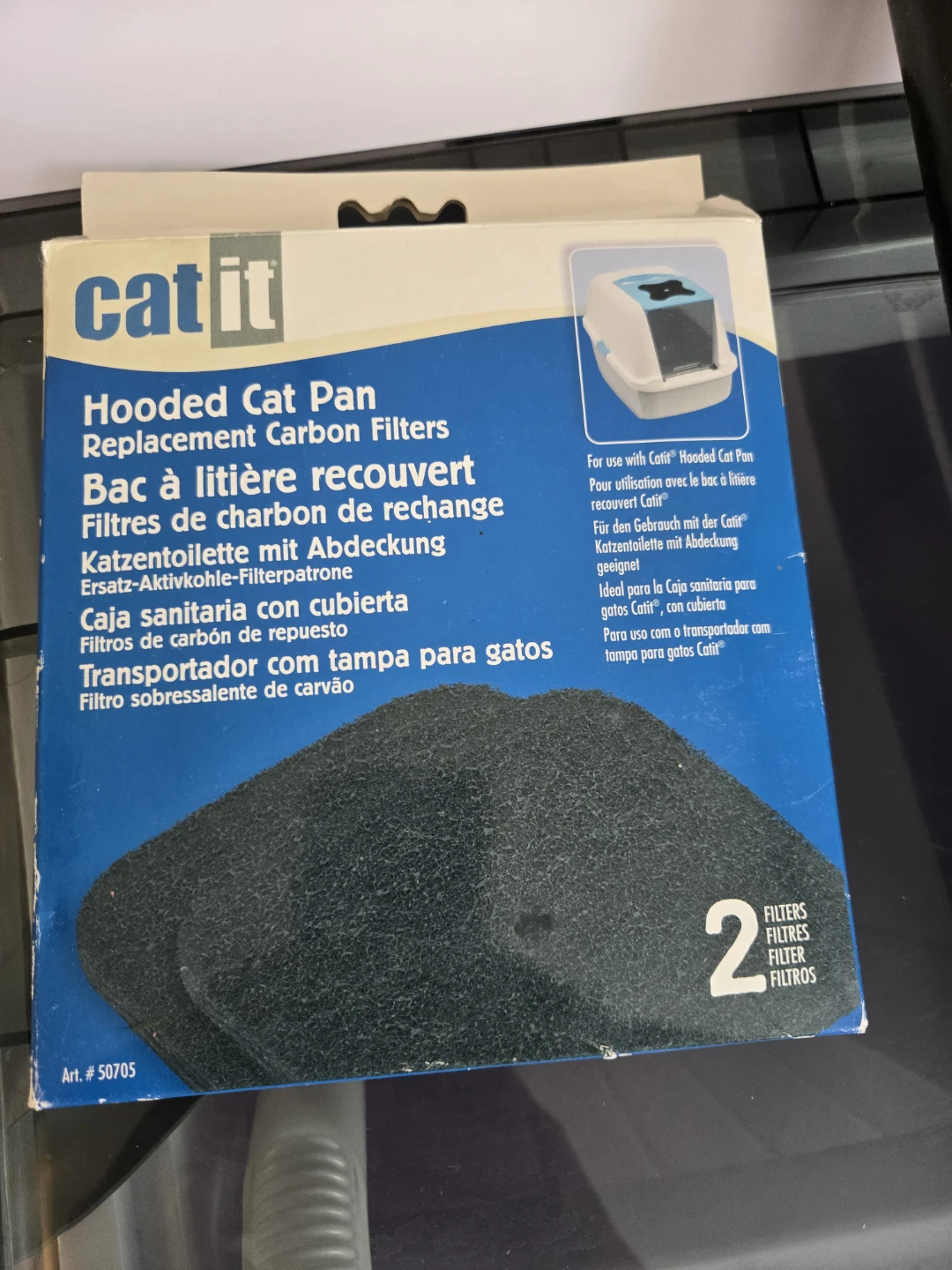 Catit Hooded Cat Pan Replacement Carbon Filters 2 Pack