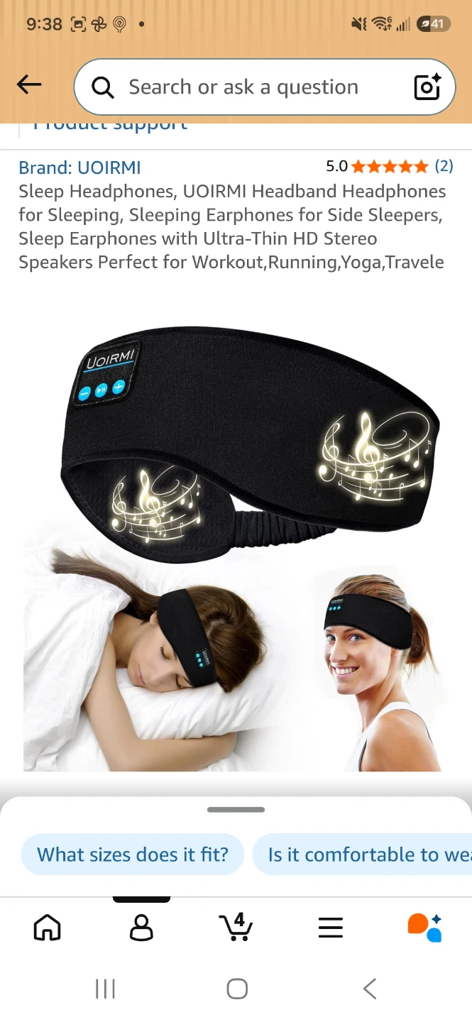 UOIRMI Sleep Headband Headphones with Bluetooth Speakers